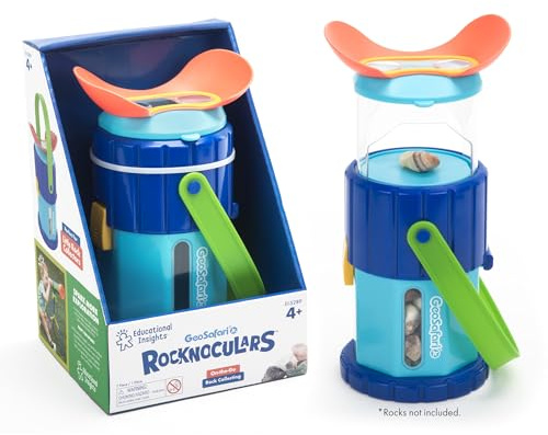 Learning Resources GeoSafari Jr Rocknoculars, età 4+, Visualizza Pietre preziose e Rocce con ingrandimento 3X, Geologia per Bambini, Giocattolo scientifico, Apprendimento interattivo, Outdoor