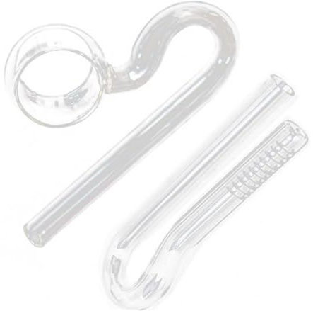 perfk Acquario Lily Tube Skimmer Vetro Lily Pipe Afflusso Deflusso Regolabile con Filtro Skimmer di Superficie Filtro Trasparente per Acquario, 17 mm