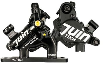Juin F1 Hybrid Hydraulic Disc Brake Caliper, Mechanical/Hydraulic Disc Brake Kit, Black