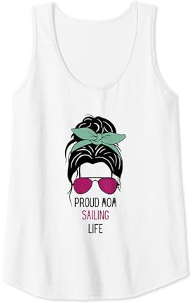 Damen Sailing Mom Outfit Segeln Design und Geschenk Muttertag Tank Top