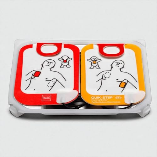 Physio-Control QUIK-STEP Elektroden für LIFEPAK CR2 Defibrillator, Orginal AED Zubehör Pads Ersatzpads Ersatzelektroden, SIMple medics Defibrillation für Erwachsene & Kinder