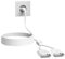 Cable de extensión de alimentación, Cable de alimentación de 5 m, Cable de extensión, Enchufe Plano, Cable de alimentación 2 en 1, Enchufe Europeo Tipo C a 2 enchufes Europeos Tipo C Blanco