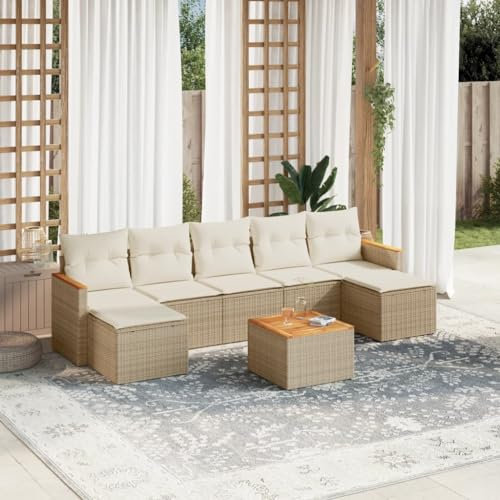 Festnight Loungemöbel Set mit Stauraum Gartenlounge XXL Groß Garten Lounge Rattan Sofa Outdoor Polyrattan Gartensofa Terrasse Terrassenmöbel Gartenmöbel Ecklounge Couch Sitzgarnitur