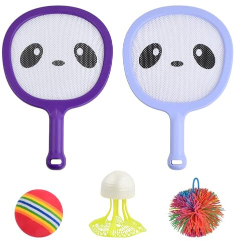 Kinder Tennis Schläger, Federball Set Badminton, Kinder Federballset Kids, Hohe Elastizität Kinder Tennisschläger, Tennisschläger Geschenkset Anti-Fall, Badminton Racket für Outdoor Indoor Sport