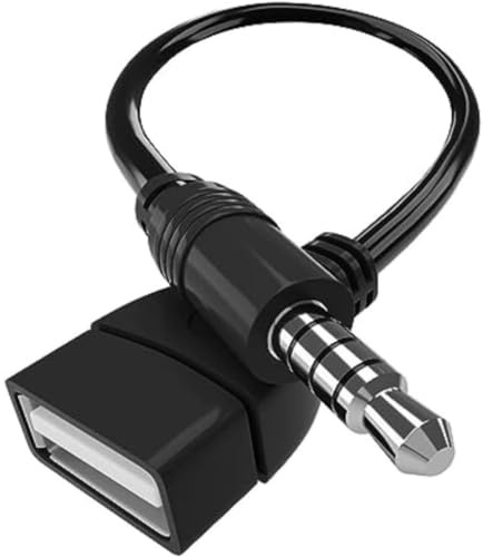 3.5mm Male AUX Audio Jack, USB to Jack Adapter, Audio Plug Male to USB 2.0 Type A Female OTG, Audio Converter Cable for Car Stereo, Lead Adapter Cable Cord with Decoding Function