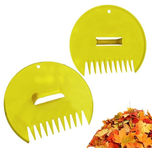JINGLING Grandi rastrelli a mano, picchi a foglia per esterni | picchi a foglia grande a mano - 2 artigli da taglio da giardino per foglie di giardinaggio, falciatura