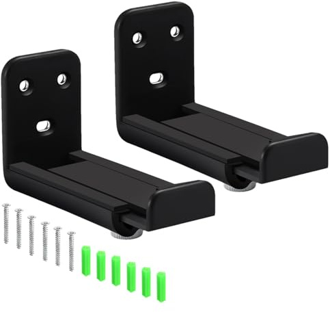 Supporto per soundbar, doppia profondità regolabile, staffe audio da parete per canale centrale per sala video, supporto da parete per casa, bar, hotel, centro commerciale