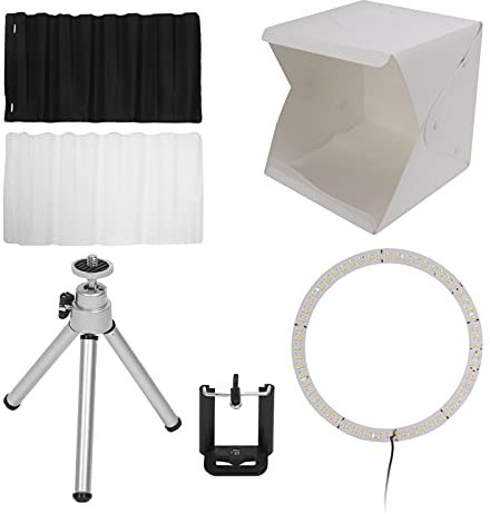 Vomeko Mini boîte à lumière de Studio Photo, boîte à lumière de Studio Photo Portable, trépied en Tissu de Fond Mini Kit de Studio de Photographie Pliable, pour la Photographie de