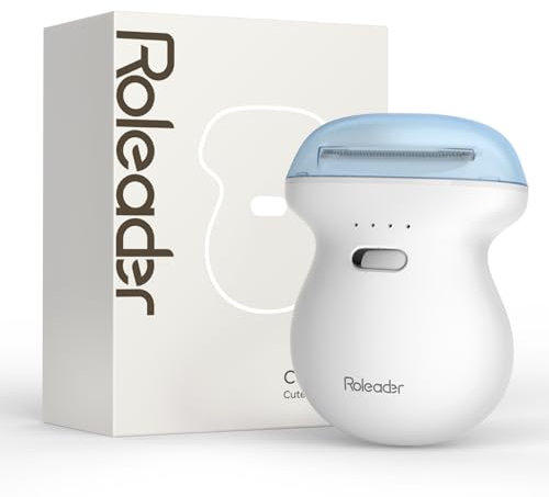 Roleader Mini Rasoio Elettrico Donna, Portatile Depilatore Corpo Donna Formato Da Viaggio, Lady Shaver Ricaricabile Type-C, Impermeabile Wet & Dry, Impugnatura Ergonomica(Bianco)