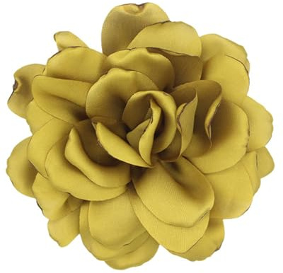 LOZTBUE 1 Stück Rosen-Blumenbrosche, große Musselin-Brosche, Haarspange, klassisch, elegant, handgefertigt, Blumenbrosche, geeignet für Hochzeit, Party, Tanz
