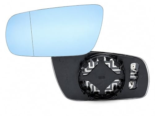 Spiegelglas Spiegel Links Außenspiegel Blau beheizbar Fahrerseite LHD | kompatibel mit Golf 4 Passat by HZ-DESIGN
