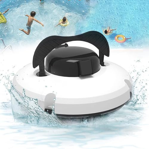 Robot Aspirador de Piscinas, Aspirador sin Cable para Piscinas enterradas de hasta 1000 pies Cuadrados, 5200 mAh, Resistente al Agua IPX8