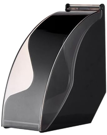 AWOCAN Coffee Filter Paper Holder with Dustproof Cover Coffee Filter Storage Coffee Paper Storage Rack for Home/Office/Cafe (Black)