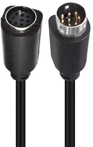 jasavdio S-Video - Cable de extensión mini DIN de 8 pines, conector macho a hembra, negro (0,5 m)