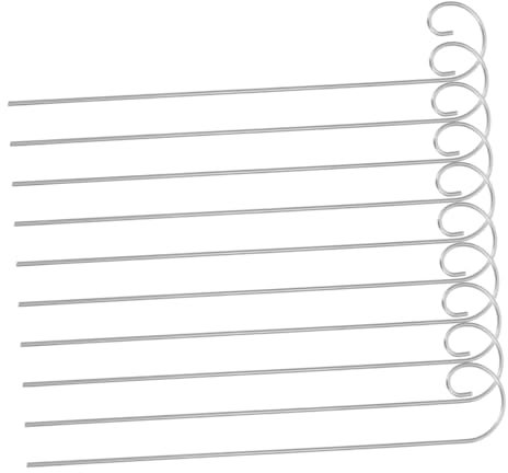 Abaodam 10pcs Garden Shepherd Hooks Weather-resistant Iron Rods for Hanging Plants and Lanterns Outdoor Garden Decor for Signage and Plant Identification