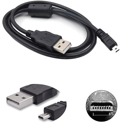 WizFluxMet 3.3ft USB Cable for Fujifilm Finepix camera 8-PIN Cord Compatible with Fujifilm XP20, XP30, XP50, JX550 JX700 AX385 J10 J100 J12 J26 J27 J28 J30 Camera