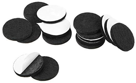 TA-VIGOR 48pcs Felt Chair Leg Pads 30mm Round Self Adhesive Furniture Pads Floor Protectors for Hardwood and Tile Floors, 3mm Thick Furniture Foot Pads for Chairs and Tables(Black)