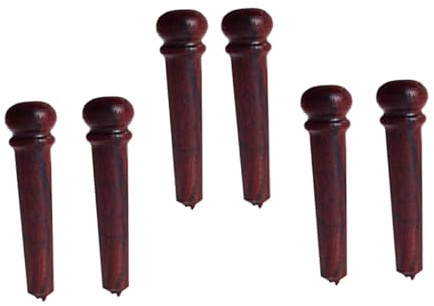 6pcs Redwood Acoustic Guitar Bridge Pins for Folk Acoustic Guitar | Coffee Tone, Easy Installation, Replacement Parts, Sound, Ancient Classic Style, Delicate Appearance