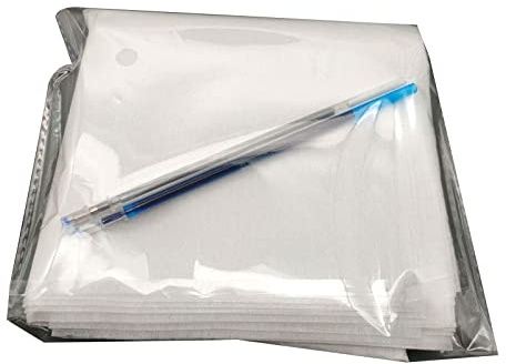 Weißes Transferpapier, 4/10 Blatt Transparentpapier, weißes Kohlepapier für Stoffpapier, Stickerei, Transparentmuster