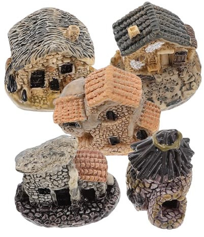 Toyvian 5piezas Decoración De Casa Pequeña De De De Casa Micro Paisaje Adorno Decoración De Jardín para Mesa