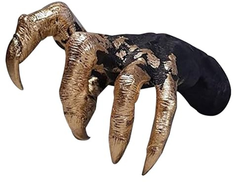 Support mural main de démon | Décoration murale sorcière,Griffes d'or Suspension main diable main de diable en résine forte pour étude, allée, salon qui est solide et solide. Il est sculpté à la mai