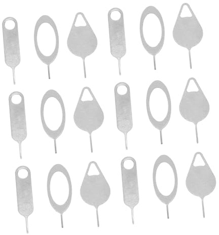 SOIMISS 100 Pezzi Pin di Espulsione Sim in Acciaio Argento, Leggeri e Resistenti, Strumento per Rimozione Schede Sim, per Smartphone e Tablet Stili Multipli
