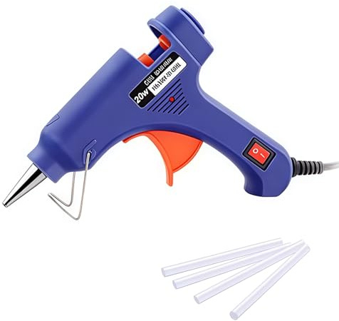 Hot Glue Gun with 10Pcs Sticks (7mm x 150mm) Cordless Glue Gun for Crafting DIY Arts & Crafts Sealing School Home Repairs Cards and Glass
