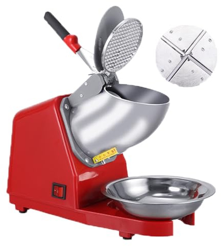 Kommersiell iskross 300W 65kg/timme S-maskin Dubbel B Justerbar grovlek Halkfri handtag Dräneringsport För barer Restauranger