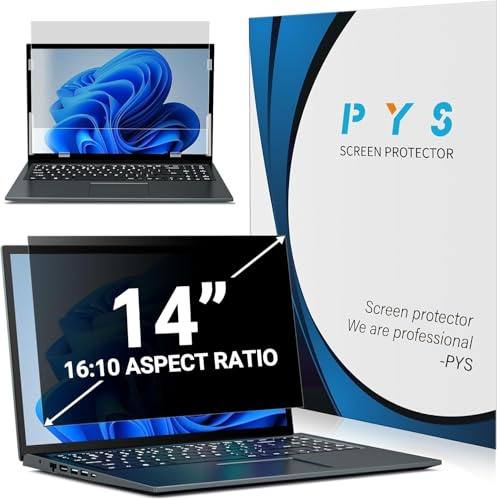 Laptop Privacy Screen 14 Inch 16:10 for Lenovo HP Dell - Removable Laptop Computer Screen Privacy Shield - Anti Glare & Blue Light Laptop Screen Filters for Eye Protection