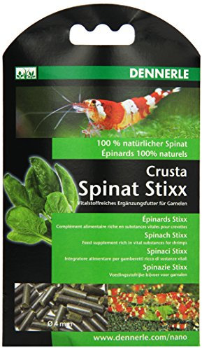 Dennerle Crusta Spinat Stixx 30 g - vitalstoffreiche Futterergänzung für Garnelen
