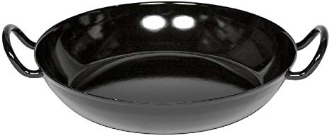 Riess, 0595-022, Schlemmerpfanne Ø 16cm, SCHWARZEMAILLE, Schwarz, Vol. (rec.): 0,4 Liter, Made in Österreich, LBH: 22,4x16,8x5,1cm, 0,514kg, Bratpfanne, Emailliert, Kratzfest, Ofenfest