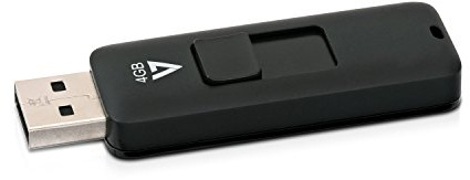 V7 VF24GAR-3E Slider Memoria USB 2.0 Flash Drive de 4 GB Negro