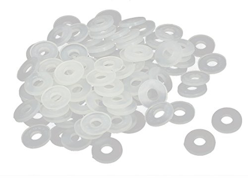 sourcing map Dichtungen M3 x 8 mm x 1 mm 100 Stück | Nylon Flache Isolierscheiben Abstandshalter Ersatz
