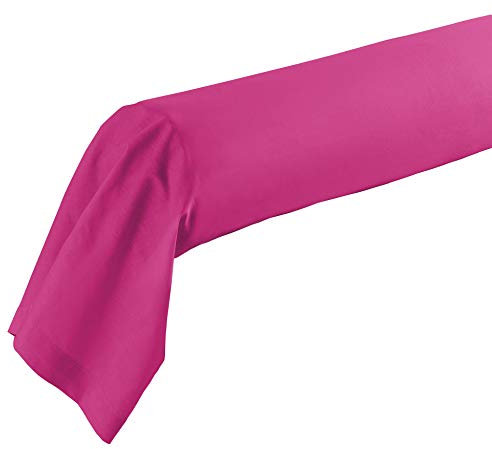 Douceur D'Intérieur - 1640724 Nackenrollenbezuge , Lit Uni , pink, 185 x 85 cm