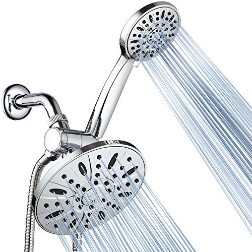 AquaDance 7 Premium High Pressure 3-Way Rainfall Combo Combines The Best of Both Worlds-Enjoy Luxurious Rain Showerhead and 6-Setting Hand Held Shower Separately or Together, Chrome