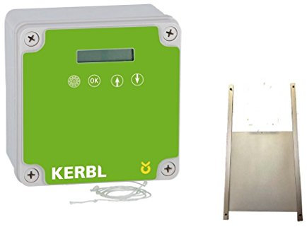 BTV Hühnerklappe elektronischer Pförtner mit Aluklappe 40 x 50 cm von Kerbel