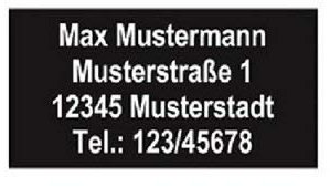 Gravola 10 Stück Drohnen Kennzeichen 30x15mm mit hochwertiger Lasergravur, selbstklebend, Drohnen-kennzeichen Adressschild Kennzeichnung Kennzeichnungspflicht