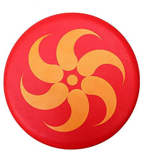 BangShou Wurfscheibe für Kinder Softe Wurfscheibe Weiches Flying Disc Verdickte mit Cartoon Muster für Kinder Sport (Rote Flamme)