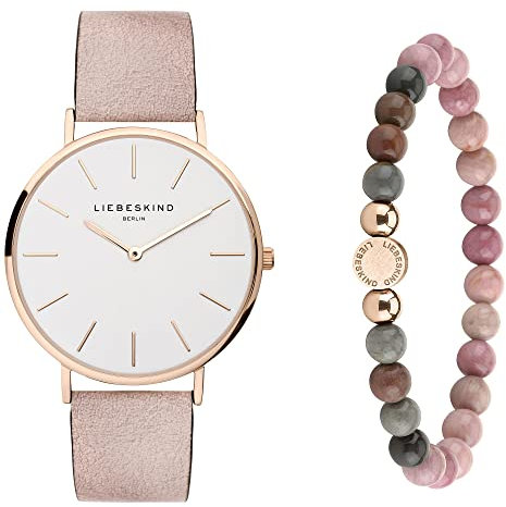 Liebeskind Berlin Set aus Armbanduhr und Beadarmband LS-0072-LQB IP roségold