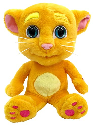 Relsy Sprechende Ginger-Katze Plüschtier, Roter Katzen-Teddy, Talking Tom and Friends Plüschkatze, Interaktives Plüschtier 30cm