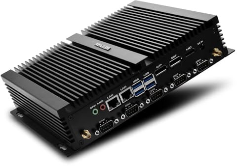 WEIDIAN Fanless Computer, Mini Ordinateur Win11, Industrial PC Core i7-8550U, Support Triple Display 4K@60Hz Output, HD, DP, EDP, Dual NIC, 8USB, 6RS232 COM, LPT Port (32GB DDR4 RAM 512GB SSD)