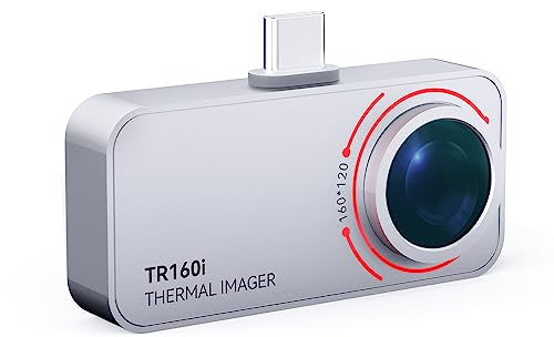 MiLESEEY TR160i Caméra d'imagerie thermique pour Android Type-C, boîtier entièrement métallique 20 g, plage de mesure -15 °C ~ 600 °C, 25 Hz résolution 160 x 120, 3 mesures de chaleur et 6 palettes