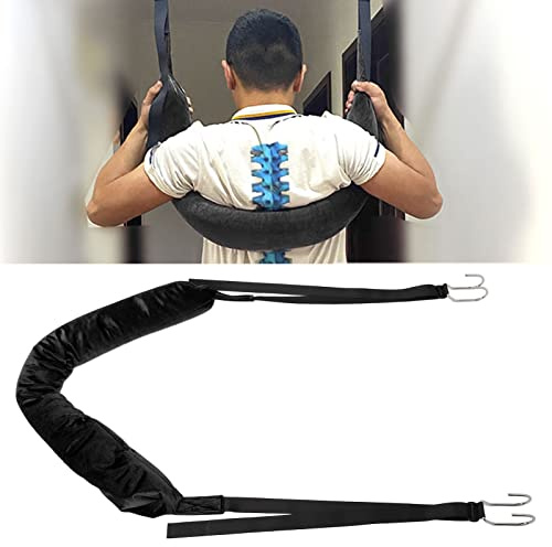 JUOPZKENN Spinal Decompression Devices, Back Traction Bår, Hängande Spinal Decompression Sele, Lumbal Traction Device för Att Lindra Smärta i Nedre Delen Av Ryggen(Svart)