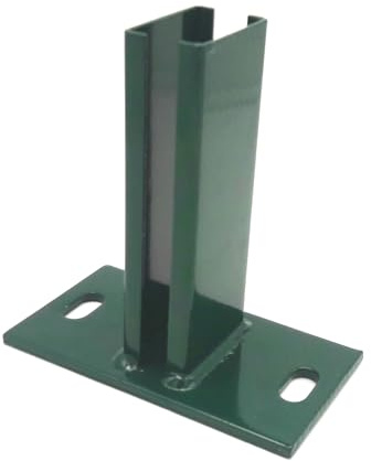 1x Pfostenträger 40x60 Bodenplatte Fußplatte Adapter Pfostenadapter moosgrün Doppelstabmattenzaun Zaunpfosten Zubehör Zaun Befestigung Halterung Verbinder Erhöhung