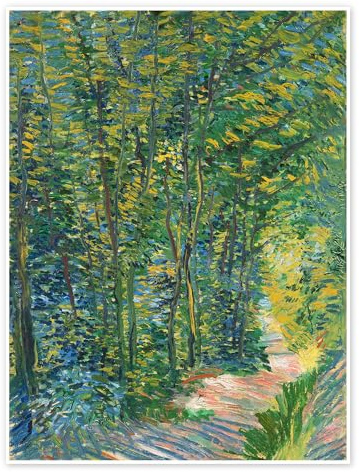 A path in the woods, 1887 Poster av Vincent van Gogh 50 x 70 cm Grön Tavlor Väggdekoration