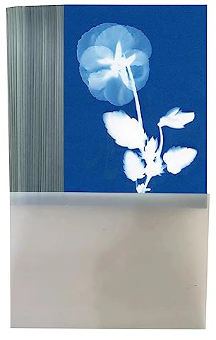 Osmond 32-Teiliges Cyanotypie-Papier mit 1 Kunststoffwerkzeug für Den Sonnendruck, Lichtempfindliches Solarfotografie-Papier-Set