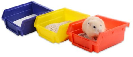 Happyyami Hamster Badezimmer Kunststoff Für Kleine Tiere Große Zufällige Farbe Einfach Zu Reinigen Für Hamster Mäuse Und Rennmäuse