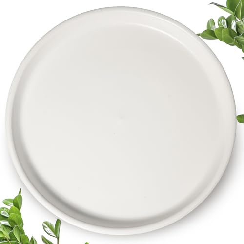 EPFamily Blumentopfuntersetzer 25,4 cm – Keramik Pflanzen-Untersetzer für den Außenbereich, Pflanzentropfschale für Innen, große Pflanzen-Wasserauffangschale, runde Blumentopf-Untersetzer,