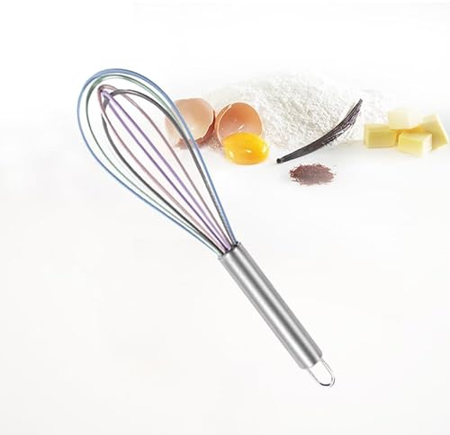 Swtgaah Frusta da cucina in silicone per cucina multifunzione in silicone mixer per uova frullatore manuale in acciaio inox frusta semiautomatica