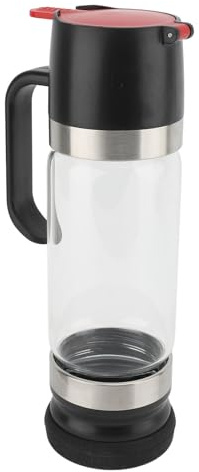 Dispensateur de Miel en Verre Disponction de 350 Ml de Sirop pour Restaurants de la Maison de Cuisine (BLACK)